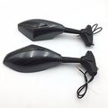 Smt Group Motorcycle Blue Led Turn Signal Mirror Carbon Fiber Smoke For Honda Cbr 125r 150r Suzuki Sv650s Katana Tl1000r