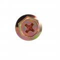 Uxcell 20pcs M6x30mm Yellow Zinc Plated 4 8 Grade Phillips Drive Serrated Flange Hex Head Bolt