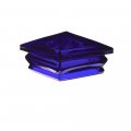 Woodway Glass Pyramid Post Cap Fits 3 5 Blue 1 Pc 