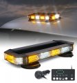 Lumenix Rooftop Strobe Beacon Lights Bar White Amber Led Emergency Traffic Security Lightbar Magnetic Base Warning Flashing 
