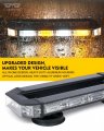 Lumenix Rooftop Strobe Beacon Lights Bar White Amber Led Emergency Traffic Security Lightbar Magnetic Base Warning Flashing