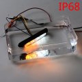 4pcs White-amber 4-led Ip68 Sync Strobe Lights 8pcs 4x White Amber 2-led Warning Emergency Grill Flashing Lamps For Car Truck