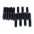 12 Pack 4-20 X 1 5 In Black Hanger Bolts Double Headed Carbon Steel Wood Dowel Screws For Furniture 37mm Length Grade 4 8 Zinc 