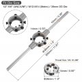 Uxcell Die Stock Handle Wrench Set 5 8-18 Unf Round And 38mm Holder Fits 1 2 -5 8 Unc Unf Metric M12-m14 Od Dies For Bolt