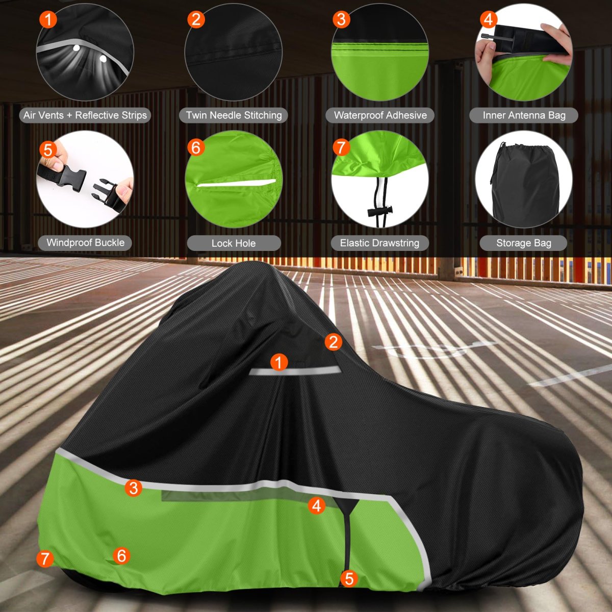 Waterproof Motorcycle Cover For Kawasaki Vulcan 650 900 1500 And Eliminator 450 Cruiser 420d Oxford Cloth Rain Snow Dust