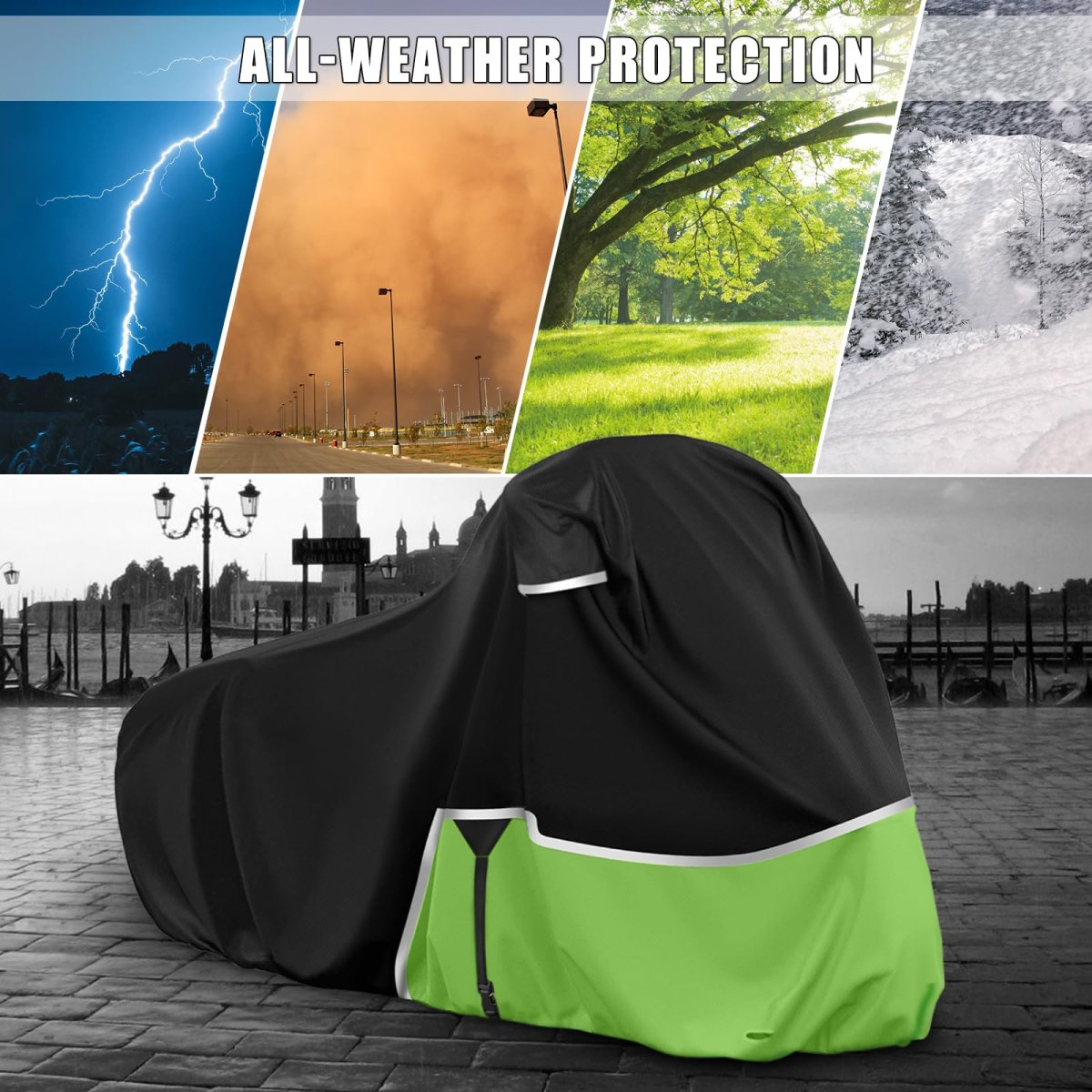 Waterproof Motorcycle Cover For Kawasaki Vulcan 650 900 1500 And Eliminator 450 Cruiser 420d Oxford Cloth Rain Snow Dust