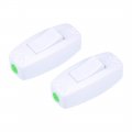 Inline Cord Switch Ac250v 16a On-off Dpst Control Feed-through Rocker For Bedroom Table Desk Light White Pack Of 2 