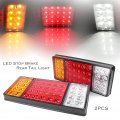 Mallofusa 2pcs 12v 36 Led Rear Stop Indicator Reverse Tail Light Truck Trailer Lamp Boat Lights