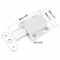 Uxcell 8-10mm Glass Door Magnetic Touch Catch Latch Closure Plastic White With Clamp 2 Set