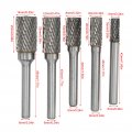 Double Cut File Carbide Burrs Files Set 6mm Shank For Metalwork Wood Carving Jewellery Making Grinding