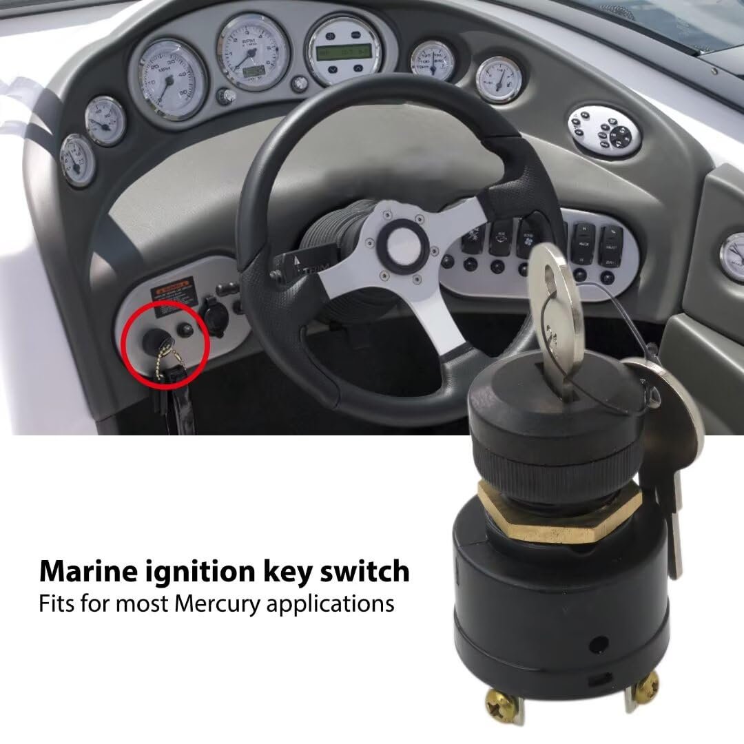 Push To Choke Marine Ignition Switch With Keys Replacement Kit Fit For Sierra Mer Cury Boat Mp41000 Mp52000 87-88107 87-88107a5