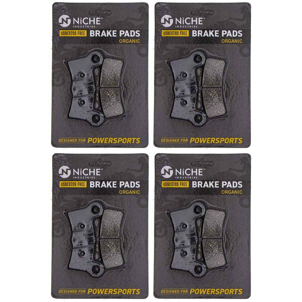Niche Rear Brake Pad Set For Harley-davidson 83911-09b Organic 4 Pack