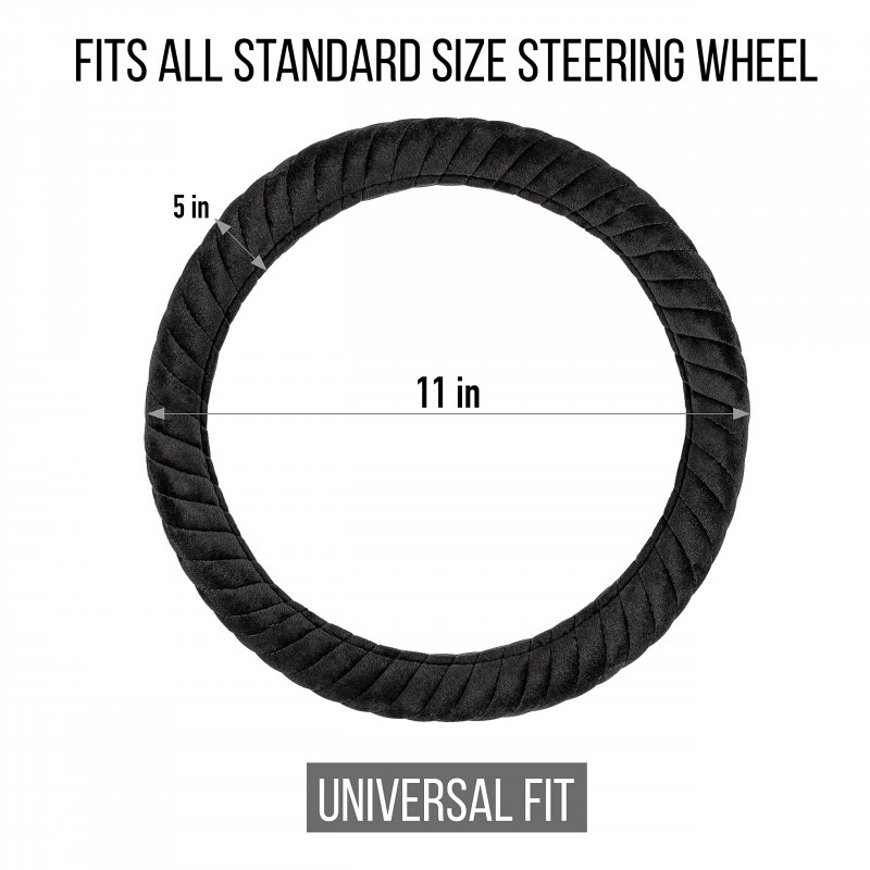 Zento Heated Steering Wheel Cover A Upgraded Auto Hand Warmer For Winter Comfortable Premium Quality Universal Fit 11-12 Inches
