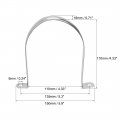 Uxcell Rigid Pipe Strap Fit For 110mm 4 33 Od 2 Holes 304 Stainless Steel Tension Tube Clip Clamp