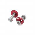 Uxcell 4pcs Red Aluminum Alloy Decorative License Plate Bolt Screw For Car Motorcycle