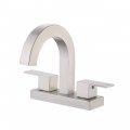 Kes Bathroom Faucet Brushed Nickel Vessel Sink For 2 Handles 3 Holes Modern Centerset Vanity 4-inches Brass Construction Supply 