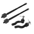 4pcs Front Inner Outer Tie Rod Ends Kit Suspension Steering End For Toyota Rav4 2001-2005 Scion Tc 2005-2010 Drag Link No 