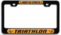 There S No Crying In Triathlon 3d Metal License Plate Frame Heavy Duty Steel Auto Suv Truck Tag Holder Universal Fit 12in X 6in 