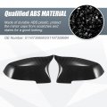X Autohaux Pair Car Rear View Driver Passenger Side Mirror Cover Cap Replacement Black Carbon Fiber Pattern For Bmw F10 F11 F18
