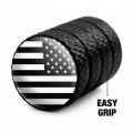 Subdued Reverse American Usa Flag Black White Military Tactical Tire Rim Wheel Aluminum Valve Stem Caps
