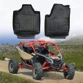 Cpowace 2-pack Rubber Floor Mats For Can Am Maverick X3 2017 2018 2019 2020 2021 2022 2023 2024 Accessories All Weather 