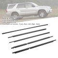 5pcs Door Belt Molding Weatherstrips For Toyota 4runner 2003-2009 A 68161-35060 68162-35060 68163-35030 68164-35030