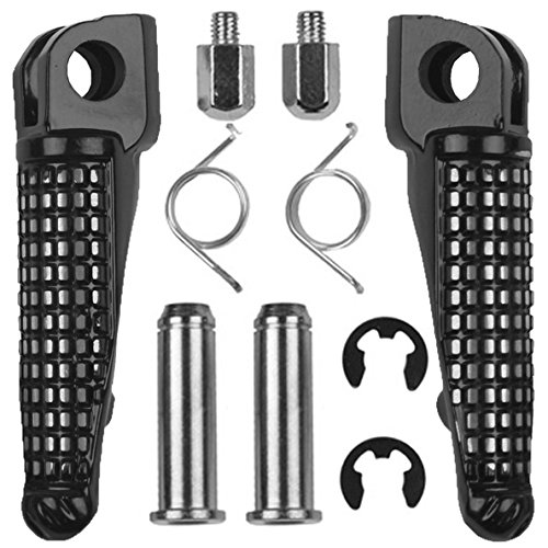 TCMT Silver Front Foot Pegs Motorcycle Footpeg Footrest Bracket Set Fits For Kawasaki ZX-10R 2004 2005 2006 2007 2008 2009 2010 2011 2012 2013