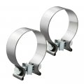 2 5 1 Exhaust Clamps Narrow Band Muffler Seal Clamp Tip Resonator Manifold Flex Pipe Project Catalytic Converter Repair 