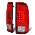 Auto Dynasty Rear Tail Lights For 1997-2007 Ford F-150 Heritage F-250 F-350 F-450 F-550 Super Duty 3d Led Brake Lamps W Red 