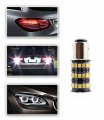 Werfamily 1157 Bay15d High Power 48-smd 2835 Chipsets Dual Color White Yellow Switchback Led Light Bulbs For Car Auto Brake