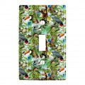 Animal Tree Of Life Monkey Koala Toucan Pattern Plastic Wall Decor Toggle Light Switch Plate Cover 
