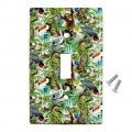 Animal Tree Of Life Monkey Koala Toucan Pattern Plastic Wall Decor Toggle Light Switch Plate Cover
