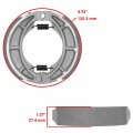 Caltric Rear Brake Shoes Compatible With Kawasaki Ke125 Ke-125 Ks125 Ks-125 1986-1987