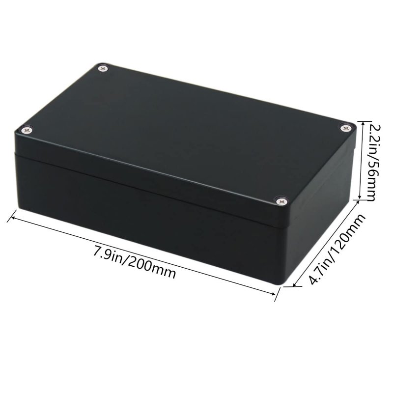 Waterproof Junction Box Ip65 Dustproof Abs Plastic Electrical Enclosure 7 9 In X 4 2 Black Pack Of Model F102