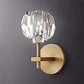 Yue Jia Modern Luxury Wall Sconce Bronze Body Crystal Globe Shade 1 Piece W5 X H9 