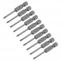 Uxcell 10 Pcs Slotted Screwdriver Bits 2 5mm Length 1 4 Hex Shank Magnetic Flat Head Drive Bit Holder For Power Drill Impact