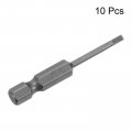 Uxcell 10 Pcs Slotted Screwdriver Bits 2 5mm Length 1 4 Hex Shank Magnetic Flat Head Drive Bit Holder For Power Drill Impact