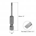 Uxcell 10 Pcs Slotted Screwdriver Bits 2 5mm Length 1 4 Hex Shank Magnetic Flat Head Drive Bit Holder For Power Drill Impact