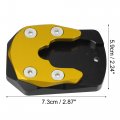 Uxcell 1 Set Motorcycle Kickstand Extension Enlarger Pad Side Stand Support Plate Black Gold Tone For Yamaha Yzf-r15 2017-2022