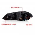 G-plus Led Drl Headlights Compatible With 2006-2007 Chevy Monte Carlo 2006-2013 Impala 2014-2016 Limited Bumper Headlamp Smokya