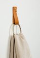 Keyaiira Medium Leather Wall Hook Steel Towel Ring Hanging Strap For Loop Minimal Bar Rack Storage Decorative Bathroom Hand 