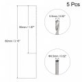 Uxcell 5 Pcs 0 5mm Mini Micro Twist Drill Bits High-speed Steel Straight Shank Extra Long Bit 80mm For Aluminum Alloy