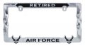 Retired Air Force Black Wings 3d License Plate Frame