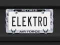 Retired Air Force Black Wings 3d License Plate Frame