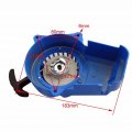 Tdpro Flywheel And Pull Start Recoil Starter For Mini Pocket Bike Atv Quad Blue