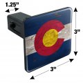 Rustic Distressed Colorado State Flag Tow Trailer Hitch Cover Plug Insert