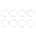 8pcs 47mm Internal Retaining Ring Circlip 304 Stainless Steel Snap Rings C-clips Gb893 For Grooved Shafts Studs Silver Tone 