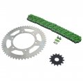 Fits Yamaha 2003-2006 Wr450f 2005-06 Yz450f Green Chain Sprocket Silver 14 52 116l