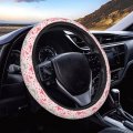 Dujiea Pink Whales Elastic Stretch Steering Wheel Cover Anti-slip And Durable Car Accessories For Women Men 15 Inch Universal