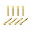 Uxcell Knurled Thumb Screws M4x25mm Flat Brass Bolts 7mm Dia Grip Knobs Fasteners For Pc Electronic Mechanical 8pcs